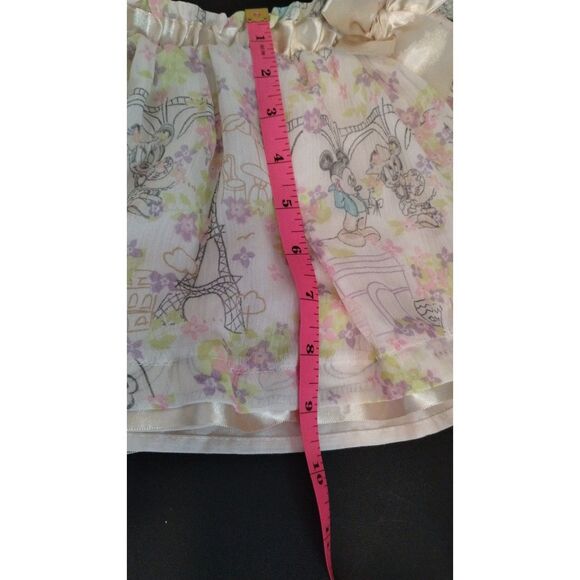 Disney toddler girls pink Mickey and Minnie Gold Bow Trim Elastic tutu SKORT 4t - Picture 10 of 11